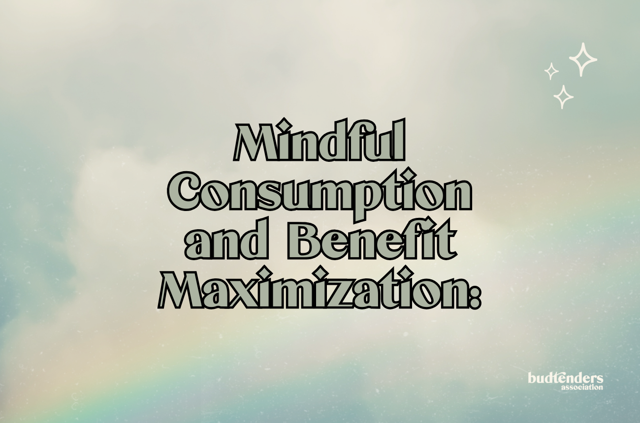 cloud background with text: mindful consumption benefit maximization